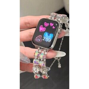 New in package Women Jewelry Bangle Pearl Strap For Apple Watch Band 42/44/45 MM